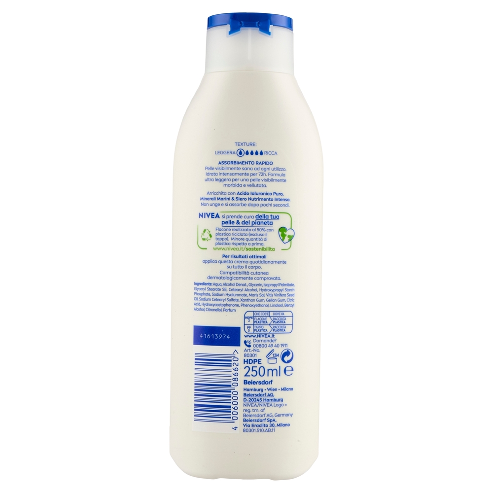 Nivea Crema Corpo Idratante Express Pelle normale o secca 250 ml